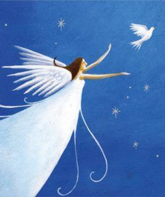 XCB10 Pack of 8bCharity Cards - Angel and Dove