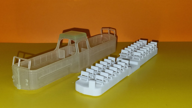 00 Scale 3d Boat with interior, etches and tower