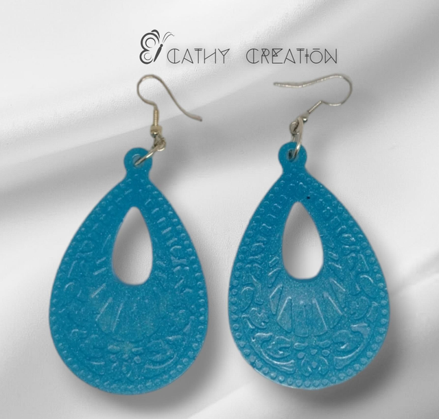 Boucles d'oreilles bleues