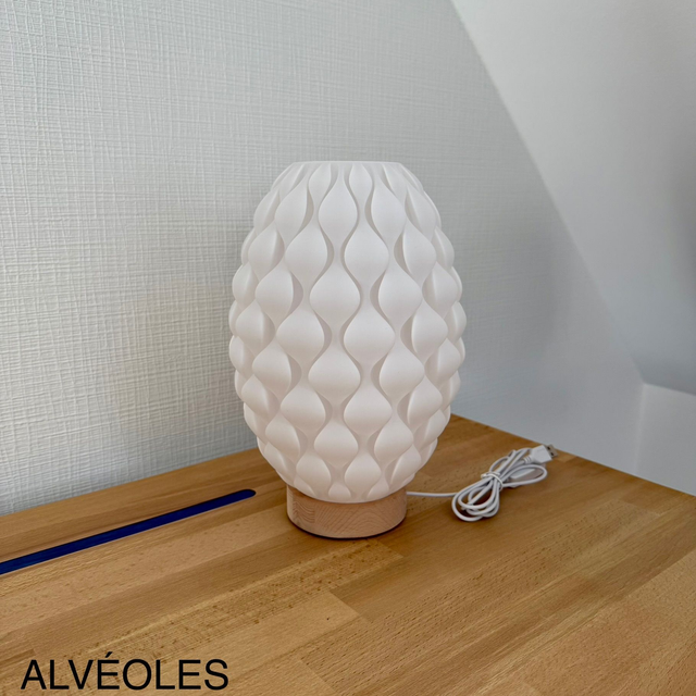 Lampe Alvéoles - Esthétique naturelle et lumière modulable