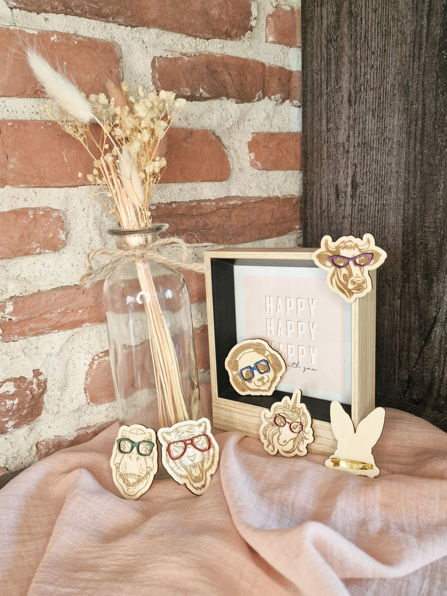 Badge animaux rigolos