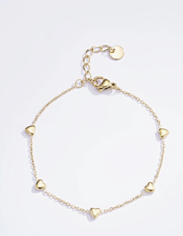 Bracelet cœur en acier inoxydable