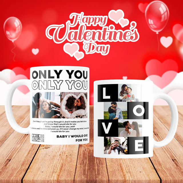 Tazza collage  Da inserire un max 6 foto puoi anche aggiungere una frase