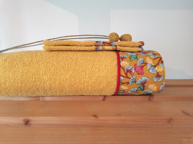 Drap de douche Ginkgo Safran