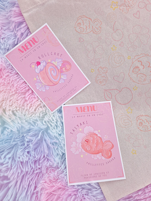 Illustration Taiyaki et Rollcake Sakura - La magie en un croc&#039;