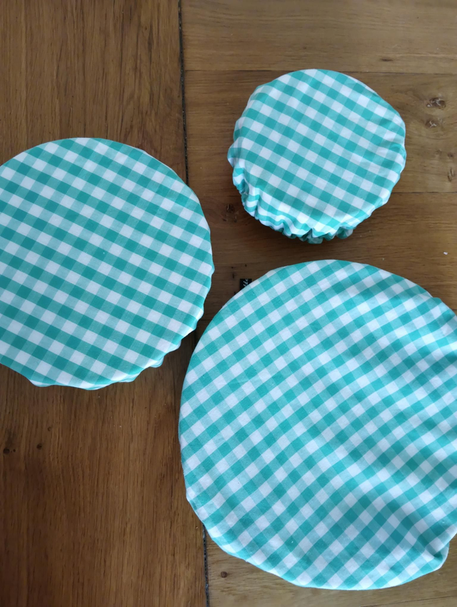 Charlottes couvres plats en coton réutilisables