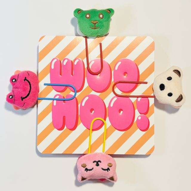 Animal plush jumbo paperclip/book mark 4 cute designs