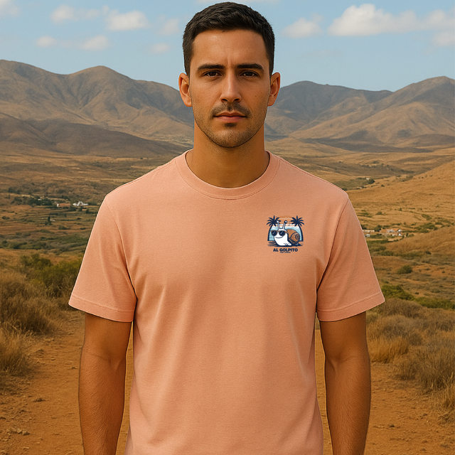 Camiseta al golpito salmón 