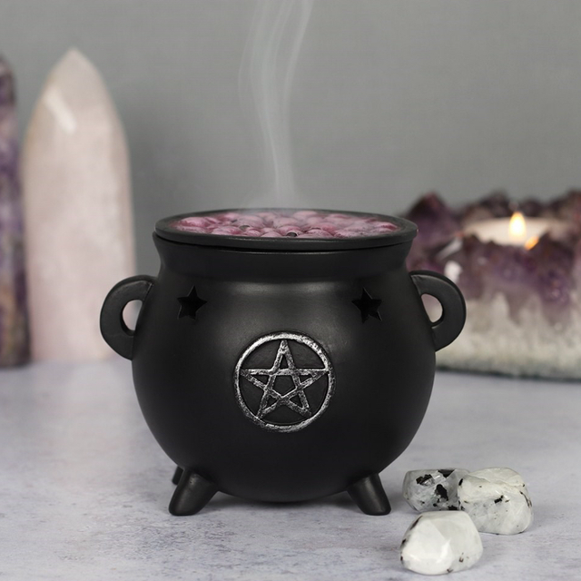 Pentagram Cauldron Incense Cone Burner