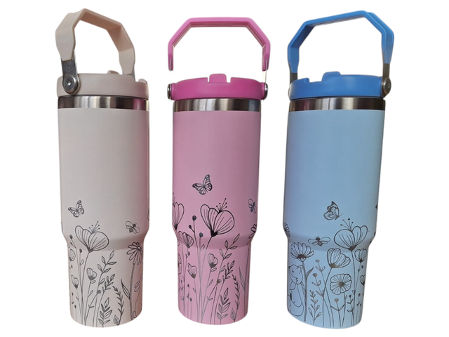 Thermos Tumbler met bloemenpatroon – 840 ml