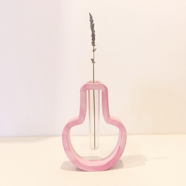 Vase déco “Épure” – design ajouré avec tube incassable et fleurs séchées