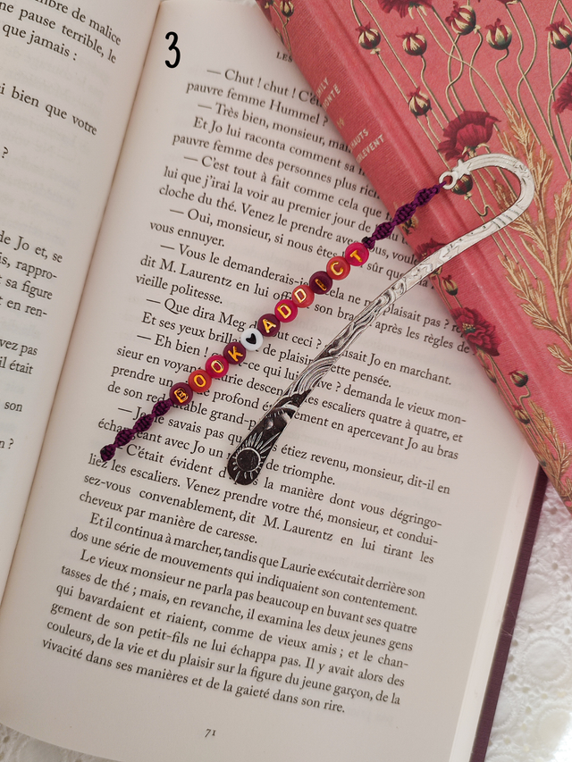 Marque Page - Argenté, motifs soleil