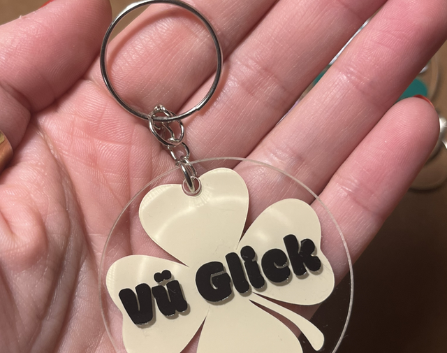 Schlüsselanhänger Glücksbringer, Acryl