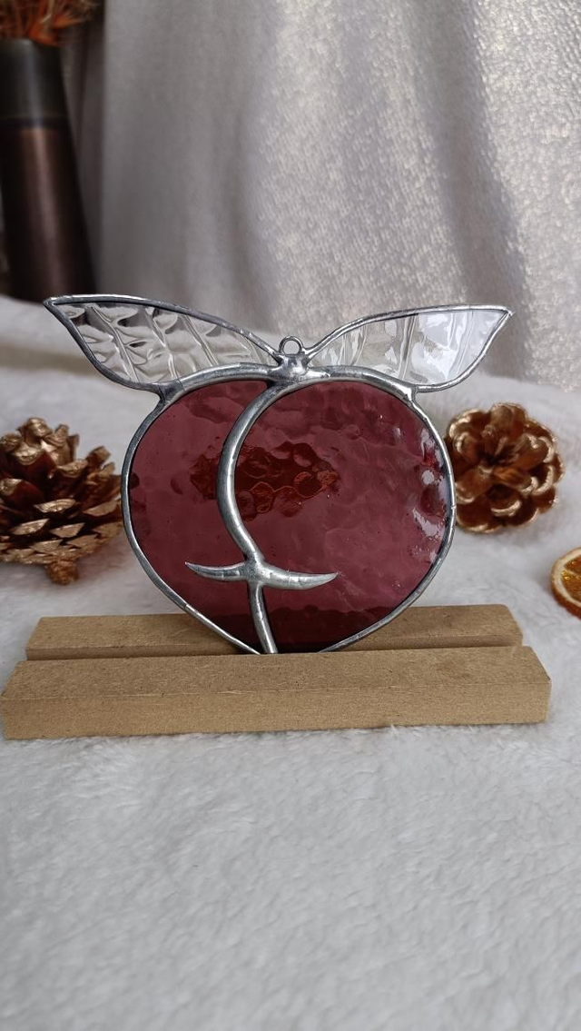 Boule de pêche violet nœud peau de serpent 