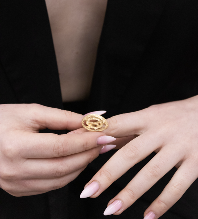 Anel Circulos Orgânicos Duplo Ajustável KAI05TX001