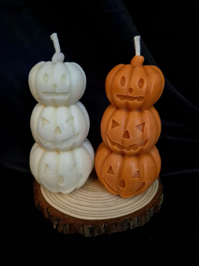 Série Automne - Bougie Trio de citrouilles