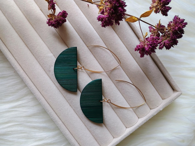 Boucles d'oreilles DEMI-LUNE Mosaïque