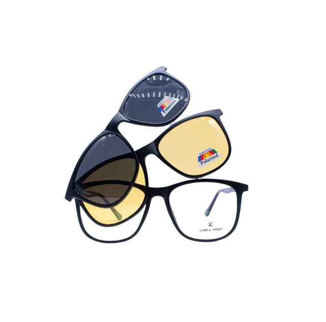 Armazón con 2 clipon polarizados FXLV-001B C1