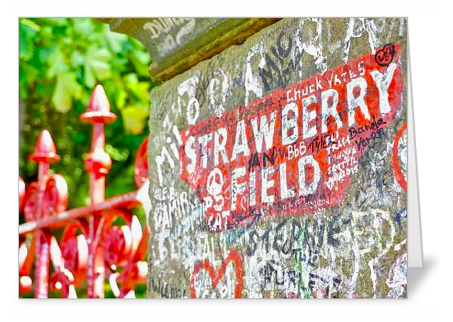 Strawberry Fields luxury notecard