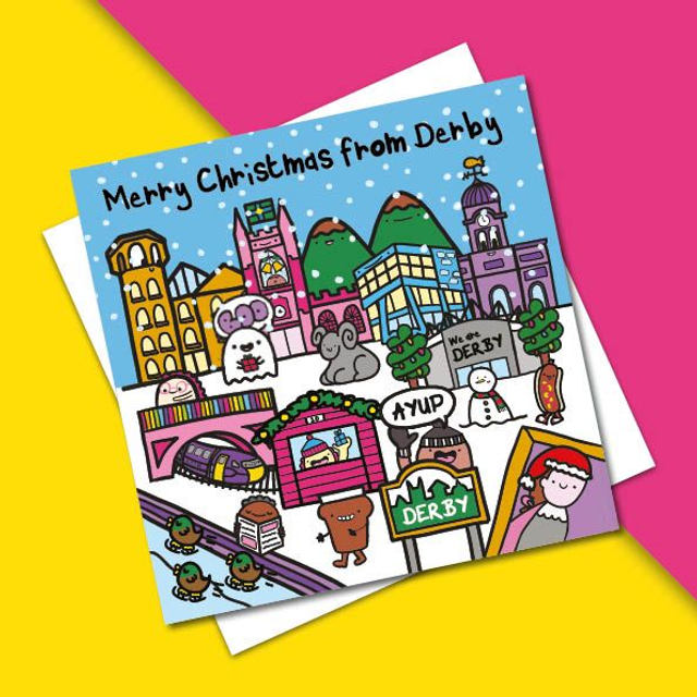 Merry Christmas from Derby Christmas Card