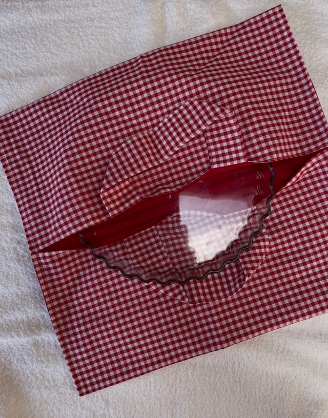 Sac pour les plats à tarte "rouge et blanc"