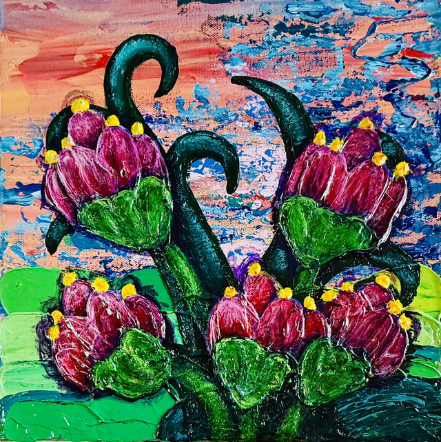 Imagined Purple Flowers Fine Art Print