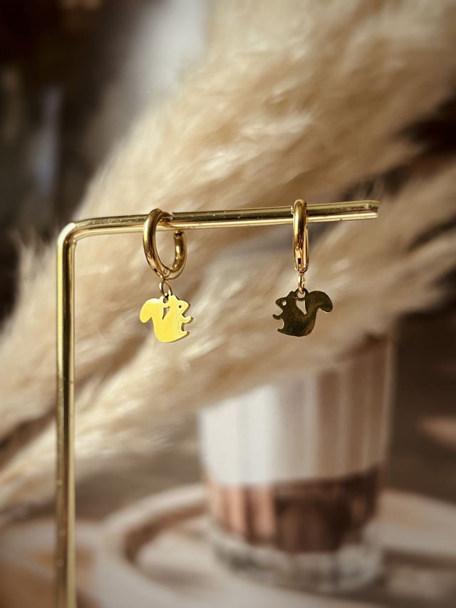 Boucles d’oreilles écureuil