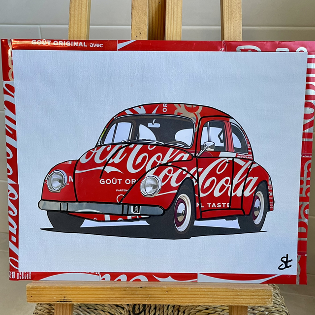 Tableau coccinelle vintage 