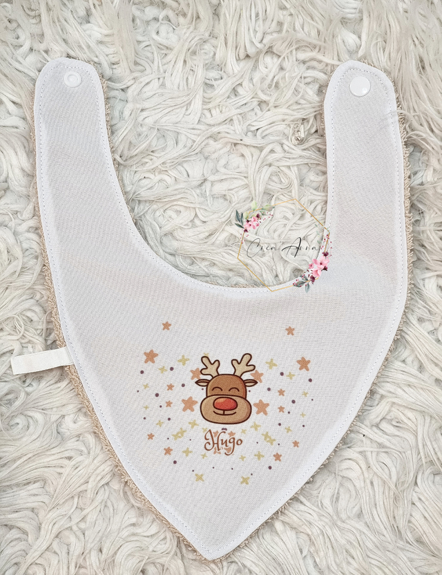 Bavoir bandana bébé Renne de Noël