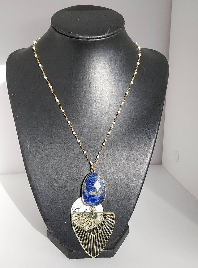  ✨Collier &quot;sautoir lapis lazuli art déco&quot;✨
