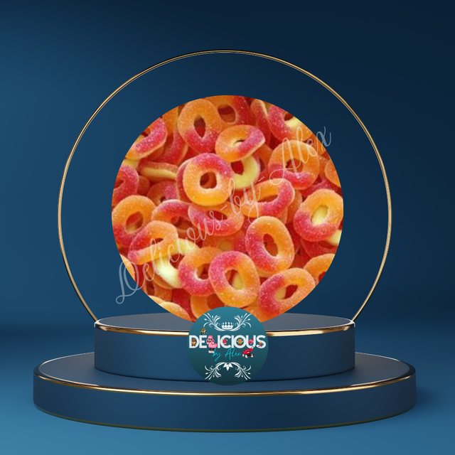 Anneaux pêche - halal &amp; sans gluten - par 100g ou au kg 