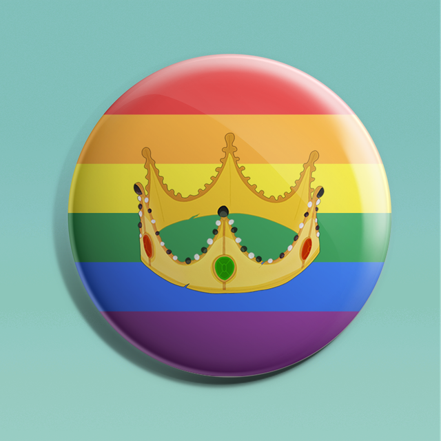 Ranboo Crown Rainbow Badge