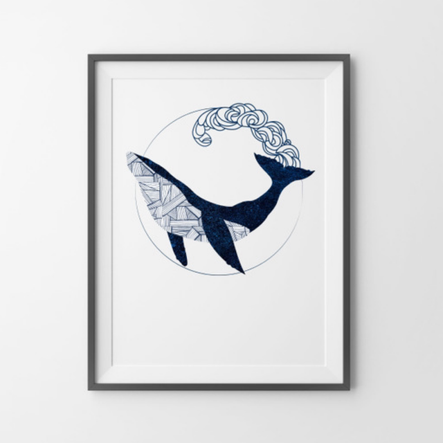Whale Print
