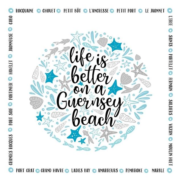 X01 PRINTS - LIFE IS BETTER [BLUE] PRINT 30cm x 30cm