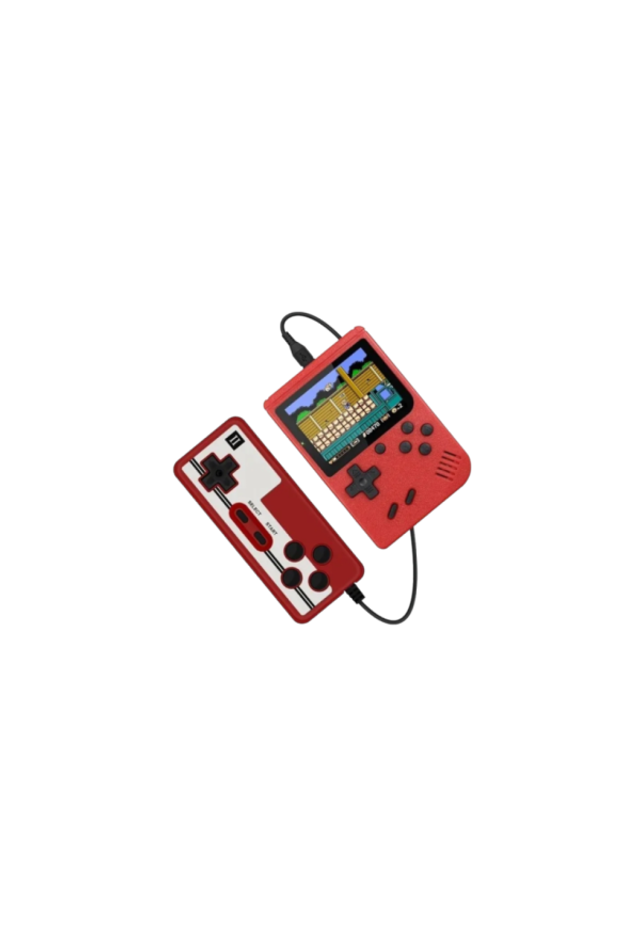  Retro Mini-Videospiel Konsole rot mit Gamepad
