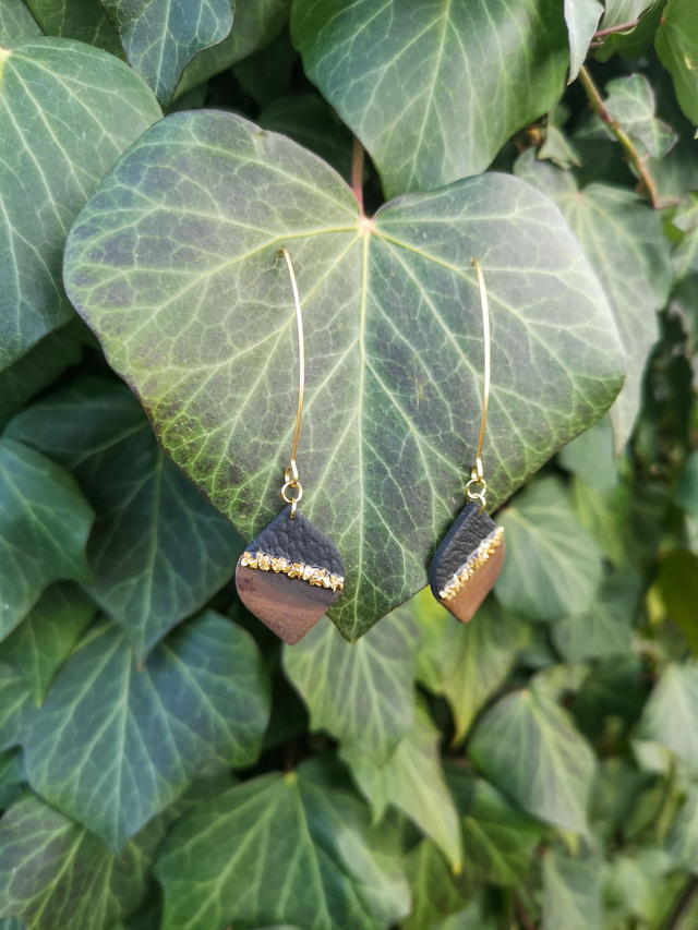 Collection Les Bois et Or - Boucles d&#039;oreilles Maéva