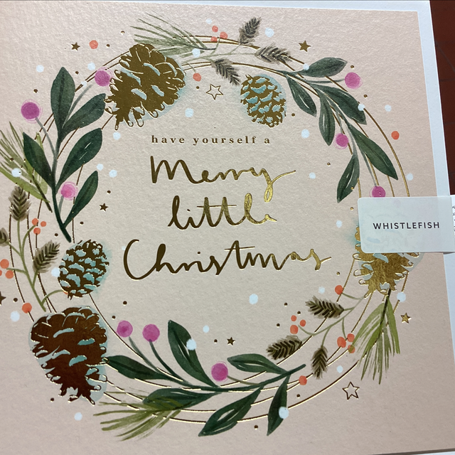 Christmas Open Whistlefish- Have yourself a merry little Christmas (Pink wreath) 