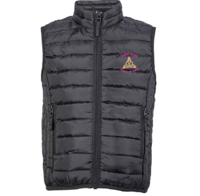 Kids Irish Dancing Bodywarmer in Black 
