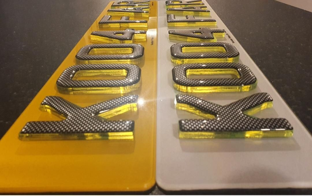 6mm Neon Green 4D with Carbon Gel 