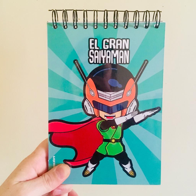 Croquera A5 hojas blancas DBZ El Gran Saiyaman