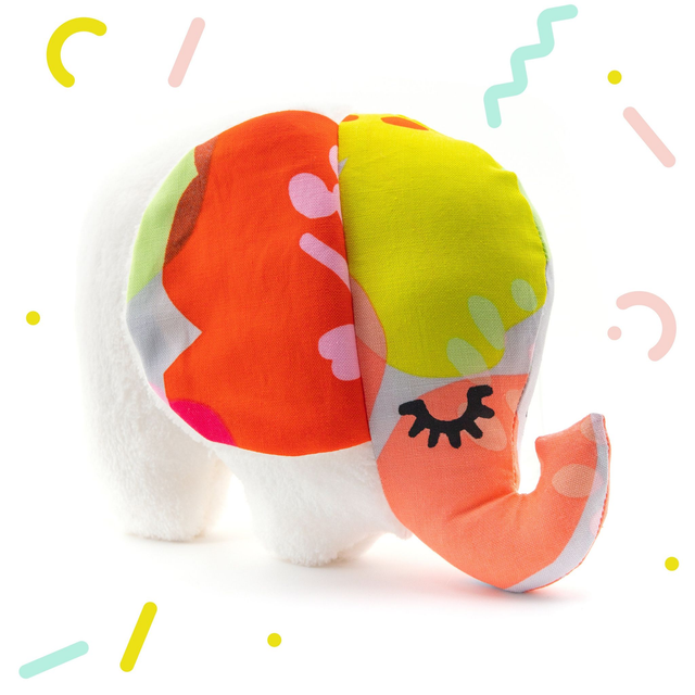 Doudou Éléphant GRANDES FLEURS