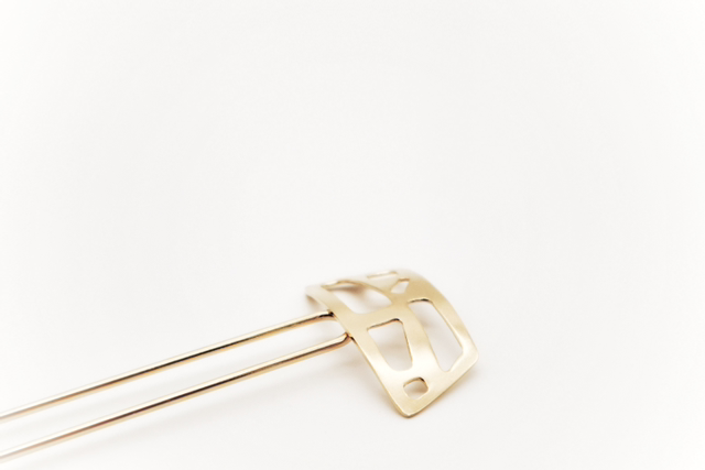 Prendedor de Cabelo Retângulos Orgânicos KAI07PL001