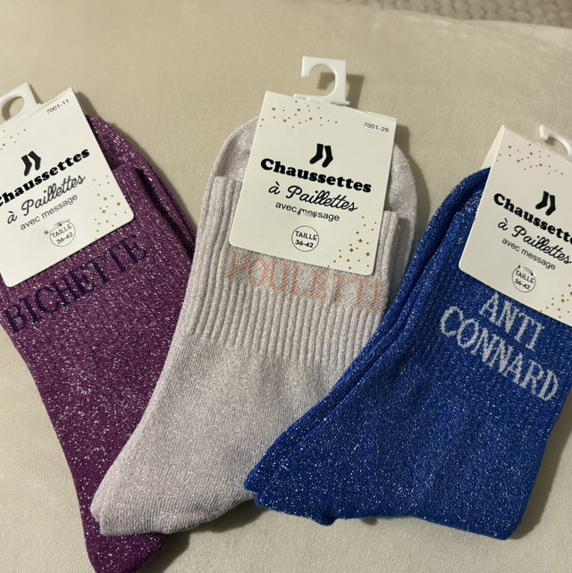 Chaussette à paillettes lot 6