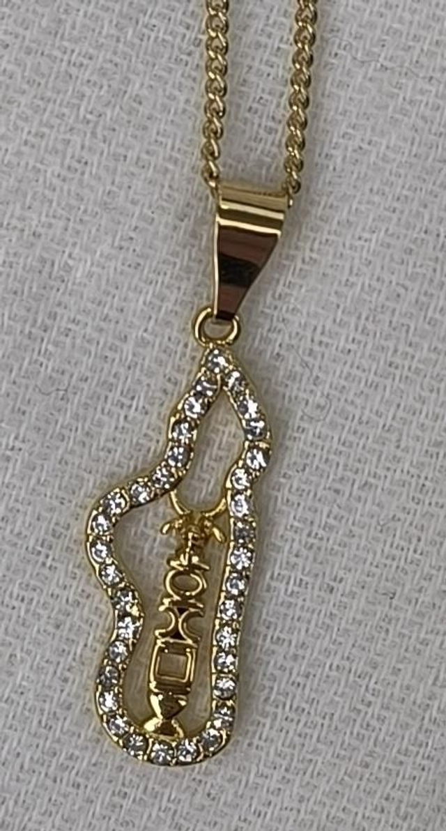 Collier Carte Madagascar strass 