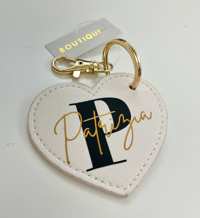 Portachiavi a cuore con nome personalizzato
