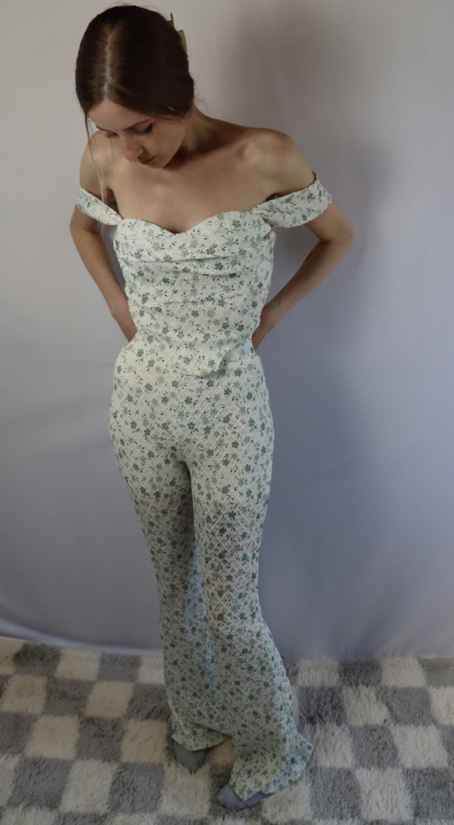 Floral Crop Top &amp; Flare Set