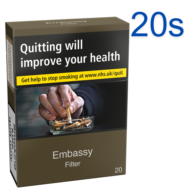 Embassy Filter Cigarettes, 20s