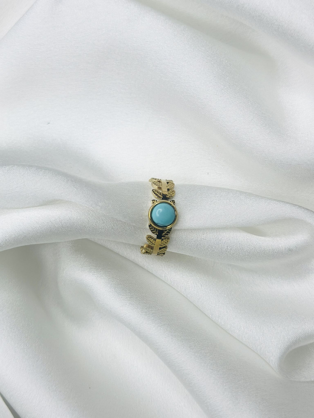 66-Bague réglable effet laurier 