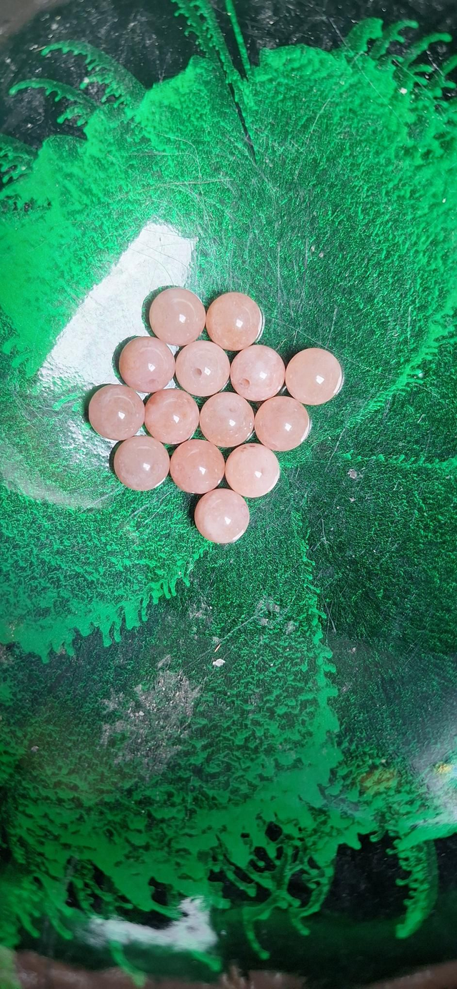 Dyed tourmaline peach LAST CHANCE 8mm