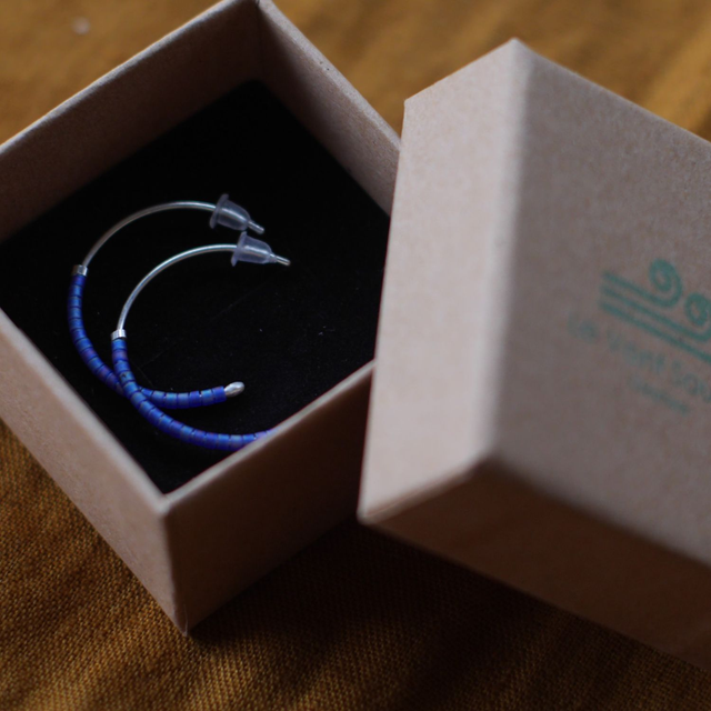 Demi-Lunes Bleu Irisé 